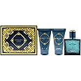 Versace Eros For Men 3 Pc Gift Set - 1.7 oz EDT Spray, Comfort After Shave Balm, Invigorating Shower Gel