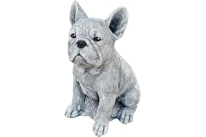 STONEANDSTYLE Stone and Style - Statuetta di bulldog francese Frenchie, in pietra, resistente al gelo e alle intemperie
