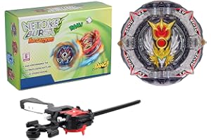 Netoke Toupie Bey Burst Turbo 4D Combinaison, Set avec Lanceur De Jeu Metal Fusion, Jouets Classiques Enfants Cadeau, Modèle: B-192