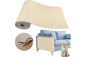 FARNIRVANA Griffoir pour Chat Auto-adhésif, 200cmx40cm, Protège-canapé pour Chat, Tapis griffoir Autocollant, Climbing Cat Scratcher,Protection pou Canapé et Meubles, Utilisable sur Le Mur, Meubles(Kaki)