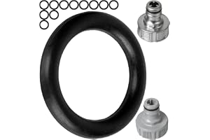 Ersättnings-O-ringssats, 12 delar, för G 1/2" tum trädgårdspluggsystem, kompatibel med Gardena 21 mm krananslutning, 18240-20
