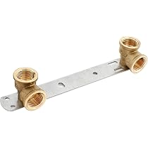 Barventil-Befestigungsset Für Dusch- & Badewannenarmaturen – 3/4 Zoll BSP, Für 15 Mm Rohre, Edelstahl-Abdeckung