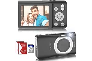 HUIJUKEJI Appareil photo numérique HD 1280P compact avec carte 32 Go, appareil photo compact 68 MP, zoom numérique 16x, mini appareils photo numériques pour étudiants, adultes, enfants, débutants