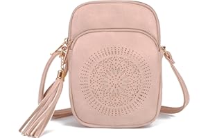 GLITZALL Cross Body Bag, Small Shoulder Bags with Multi Pocket, Tassel Satchel Purse Hollow out, Ladies Phone Bags Fashion