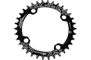 Newgoal Corona Stretta e Larga 104 BCD, 32 Denti, 34 Denti, 36 Denti, pedivella, Parti di Riparazione per Biciclette all'aperto per Mountain Bike