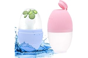 BORISCA 2 Piezas Ice Roller Facial Hielo para la Cara|Reusable Silicone Rodillo de Hielo Facial|Hielo Facial para Hielo Cara, Reafirmar la Piel, Ojeras y Bolsas Faciales (B)