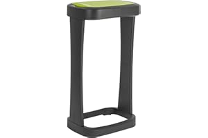 Bo-Camp - Contenitore per rifiuti con coperchio ribaltabile, 120 litri, colore: Verde/Nero