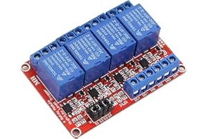 PENGLIN 4 Channel 5V Relay Module with Optocoupler High or Low Level Trigger Expansion Board for Raspberry Pi Arduino