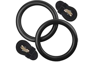 WYEWYE Anelli da ginnastica con ganci regolabili, universali, per interni ed esterni, per fitness, per allenare gli arti superiori, possono essere utilizzati anche per allungare i bambini