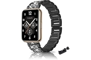 ZHIYONG Metall Armband für Huawei Watch Fit 2 Armband, Frauen Strass Glitzer Verstellbare Edelstahl Ersatzbänder Armband Kompatibel mit Huawei Watch Fit 2 (A)