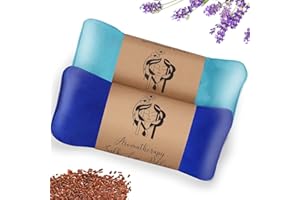 ‎HIHEALER Hihealer Seiden Augenmaske 2er Set Lavendel Gewichtet, für Schlafen, Yoga, Spa, Meditation, Feucht- und Kaltkompressen, Selbstpflege Entspannungsgeschenke Frauen
