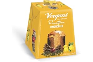Vergani - Mini Panettone Limoncello Mignon - Panettone italien traditionnel confectionné à Milan à la crème de limoncello - Gâteau de Noël typique en Italie - Idée cadeau Noël