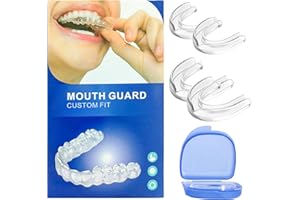 CHDZSW Knirscherschiene Für Nacht, 4 Formbare Mundschutz zum Zähneknirschen, 2 Größen, Mouth Guard, Wiederverwendbar Benutzt für Reduziert Zähneknirschen Schiene, Gegen Bruxismus und Zähneknirschen