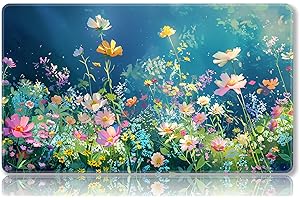 Mipikel Tapete de juego para MTG, tapete de juego con zonas, tamaño 24 x 14 pulgadas, TCG y tapete de juego de mesa para tarjetas, bolsas de almacenamiento gratis, alfombrilla de mouse (colorido 12,