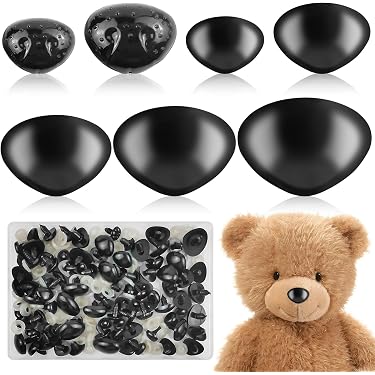 Sassy Bears Naso Di Sicurezza Nero 25mm Per Orsi, Bambole E Crafting (10 Pezzi)