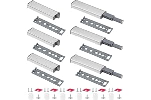 vsshe Appuyez pour Ouvrir Magnétique Loquets, Push to Open Aimant Poussoir Porte Placard Loquet Magnetique, Tampon Amortisseur, Ouvre et Ferme avec Pression pour La Porte de L'armoire Tiroir Meuble
