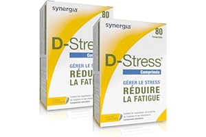 SYNERGIA D-Stress (+1 Vitamine C offerte) ➠ Magnésium hautement assimilé, taurine, arginine et vitamines B ➠ Origine France ➠ Lot de 2 + 1 Vitamine C offerte