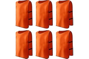 EHUIHUAN 6 X Sports Training Mesh Bibs, Football Training Bibs, Scrimmage Training Vests Children, Sports Bibs Youth, Soccer Bibs, Netball Bibs Kids,Football Bibs Kids for Rugby Hockey Cricket