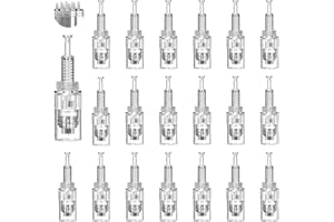 Kapokr 20 Stück Microneedling Nadeln Spirale 36 Pins Microneedling Pen Ersatz Dermapen Nadeln Universal Needling Pen Micro Needle Pen Microneedling Gerät Einzeln Verpackt