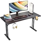 HLFURNIEU Scrivania Gaming Ergonomico 160 x 70 cm, Scrivania Gamer Computer Robusto con Gambe a T, Scrivania Gaming con Suppo