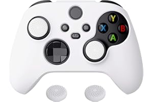 ‎PLAYVITAL PlayVital Silikon Hülle für Xbox Series X & S Controller,Case Anti-Rutsche Schutzhülle Hülle Griffe Skin Weiches Gummi Grips für Xbox Series X & S Controller(Weiß)