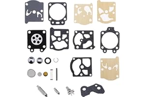 eMagTech 2 Sätze Vergaser Reparatursatz K20-WAT Kompatibel mit Walbro WA & WT Series Membrane Dichtung Ersatz aus Metall Kunststoff