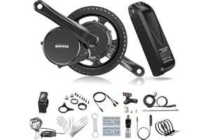 Bafang Mid Drive Motor Kit 250W 350W 500W 750W 1000W BBS01B BBS02B G340 BBS-HD G320 36V 48V, Kit de Conversion de Vélos Électrique avec Batterie Downtube 17,4Ah 17,5Ah 21Ah