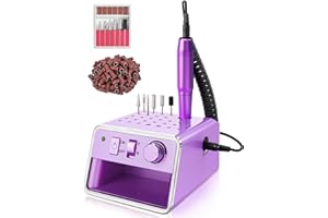 BELOVING Nagelfräser für Gelnägel, Elektrische Nagelfeile Fräser für Nägel 20000 U/min, Kompakt Nagel Fräsmaschine mit innovativer Sicherheitsfunktion, Alles in einem Maniküre-Set Elektrisch, Violet
