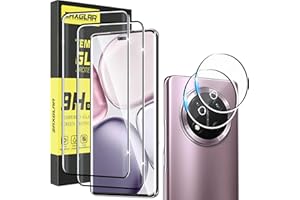 ZAXGLAR Verre Trempé pour Honor Magic 7 Lite,2 Pièces Protecteurs d'écran + 2 Pièces Caméra Arrière Protecteur, Ultra Résistant Vitre Protecteur, Clarté HD, sans Bulles, Anti-Rayures