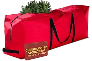 Festive Fix Christmas Tree Storage Bag – Extra Large Heavy Duty Zippered Fabric with Handles – Easy Christmas Storage for Artificial Trees (Fits up to 9ft)