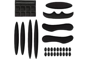 LEMLIN 1 Juego de Almohadillas para Casco de Bicicleta,Esponja EVA Universal con Velcro,Recambio para Cascos de Bicicleta y Motocicleta,Negro,Protección Cómoda y Ajuste