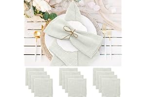 Wapasezyar tygservetter 12-pack, 42x42 cm linnetyger Tvättbara bordsservetter för jul, restaurang, bröllop, evenemang, familj