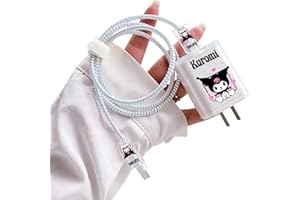 DiyGody Protezione Cavo Animali Fumetto, Protezione Linea Dati Impedisce la Rottura del Cavo Custodia Protettiva, Protezione Cavo per iPhone Caricabatterie - Simpatico Kurome Anime
