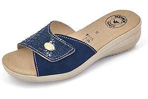 JOMIX Ciabatte Donna Estive Ortopediche Pantofole Comode Riposanti Anatomiche da Casa con Chiusura a Strappo Made in Italy