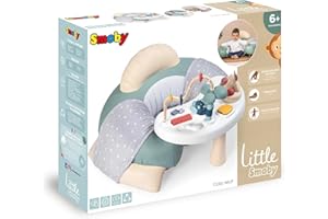 Smoby - Little Smoby - Cosy Seat - Siège Gonflable + Tablette d'Eveil - Fauteuil pour Bébé dès 6 Mois - Housse Tissu - 140103