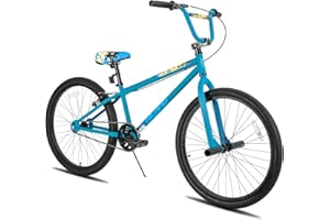 ROCKSHARK Hiland 24/26 Zoll Kinderfahrrad für Jungen und Mädchen, Jugendliche ab 7 8 9 10 Jahre Kinder BMX Fahrrad, Freestyle, 2 Stahl Pegs, Freilauf