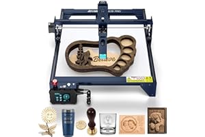 INNCEN Máquina de grabado láser A10 Pro, de 50 W, potencia de salida de láser de 10 W, grabador láser sin conexión, acoplamiento de foco comprimido doble, corte de alta precisión, 410 x 400 mm