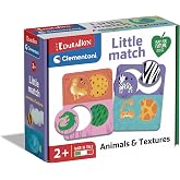 Clementoni 16719 Little Match Hayvanlar ve Sahte 12 Mini Yapboz &Ouml;ğrenme Oyunu, 2 Yaş &Ccedil;ocuklar i&ccedil;in,%100 Geri D&ouml;n&uuml;ş&uuml;ml&uuml; Malzem
