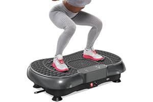 HomeFitnessCode Vibrationsplatte für Frauen Männer - Vibrationsgerät mit Mehreren Intensitätsstufen + Vorprogramm Vibrationstrainer Fitnessgerät Zuhause für Abnahme Muskelaufbau Ganzkörpertraining