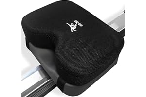2K Fit Rowing Machine Seat Cushion (Model 2) for The Concept 2 Rowing Machine with Custom Memory Foam, Washable Cover, and Straps- Concept 2 Rower, Recumbent Stationary Bike, WatterRower Seat Pad