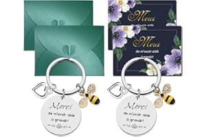 ENSTAB Merci de m'avoir aidé à grandir ! Cadeau d'adieu à la maternelle Éducatrice, mères de jour pour anniversaire Noël Cadeau (2 Pièces Set)