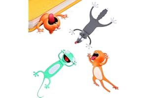 HICA 3PCS 3D Cartoon Animal Bookmarks for Children Creative Stereo Bookmark Gift for Kids Funny Reading Book Marks School Supplies for Students