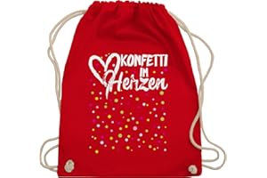 Shirtracer - Turnbeutel Rucksack - Karneval & Fasching - Taschen - Konfetti im Herzen