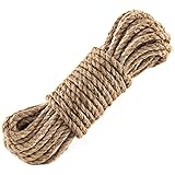 Garten Kordel JuteSchnur Absofine Natürliche Jute Bastelschnur für Haushalt Garten DIY Kunsthandwerk Dekoration (6MM/30M)
