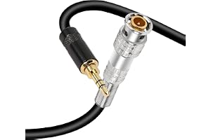 MEIRIYFA BNC hane till 3,5 mm (1/8 tum) TRS hankontakt stereo koaxial strömkabel 3,5 mm ljudkabel – 0,5 m (BNC hane till 3,5 mm hane)