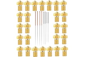 BEIHUAZI estrusore ugello stampa 3D ugello stampante + 8 PezziAghi di Pulizia per stampanti 3D ad Anycubic i3 Mega Chirone Prusa i3