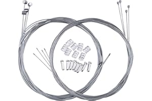 Hotop 2 Set Câble de Frein Vélo de Montagne Câble de Vitesse Vélo et Ensemble de Serrures à Câble