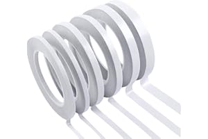 YISUMEI Double Sided Tape - 6 Roll 4 Sizes Adhesive Sticky Craft Tape - Each Roll 30 Meters Long,Wide 6mm/9mm/12mm/15mm