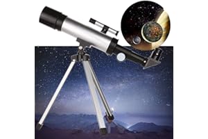 dasg Telescope for Kids Beginners Adult, 50mm Astronomical Refractor Telescope with Adjustable Tripod & & Finder Scope- Portable Travel Telescope Perfect for Kids Children Teens (Black)