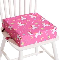 Rehausseur Chaise Enfant Dinosaure Noir – 32x32x8 Cm – Polyester Respirant – 2 Sangles Antidérapantes – Pour Enfants Dès 2 Ans – Housse Lavable - 6